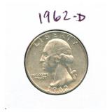 1962-D Washington Silver Quarter