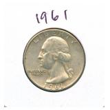 1961 Washington Silver Quarter