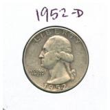 1952-D Washington Silver Quarter