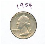 1954 Washington Silver Quarter
