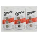 Lot of 9 Brand New Energizer 357 Batteries