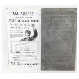 Vintage Metal Milwaukee Road Train Printing Plate