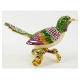 * Metal Enameled and Jeweled Metal Hummingbird