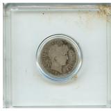 1901 Barber Silver Dime