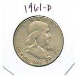 1961-D Franklin Silver Half Dollar