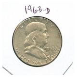 1963-D Franklin Silver Half Dollar