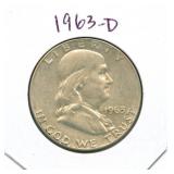 1963-D Franklin Silver Half Dollar
