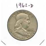 1962-D Franklin Silver Half Dollar