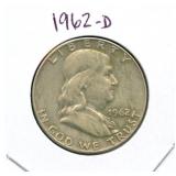 1962-D Franklin Silver Half Dollar