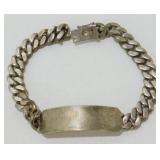 Vintage Sterling Silver ID Menï¿½s Bracelet - 52g