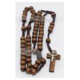 Vintage Wood Rosary Prayer Beads