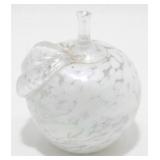 Vintage Opalescent Apple Fruit Glass Paperweight