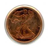 2012 Walking Liberty Design Copper Round - One