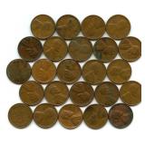 Group of 24 Lincoln Wheat Cents