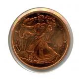 2012 Walking Liberty Design Copper Round - One