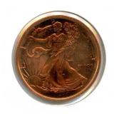 2012 Walking Liberty Design Copper Round - One
