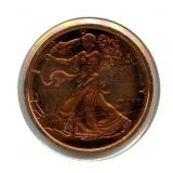 2012 Walking Liberty Design Copper Round - One