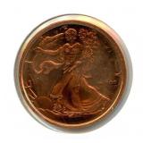 2012 Walking Liberty Design Copper Round - One