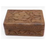 Carved Wooden Trinket/Jewelry Box - 6' x 4' x