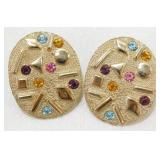 Vintage 1960ï¿½s Coventry Jeweled Clip Earrings