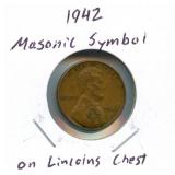 1942 Masonic Symbol on Lincoln's Chest