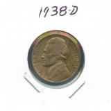 1938-D Jefferson Nickel