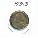 1939-D Jefferson Nickel