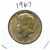 1967 Kennedy Silver Half Dollar - 40% Silver