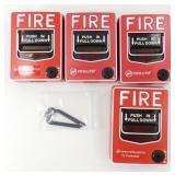 4 Fire-Lite Fire Alarm Pull Stations and Hex Keys