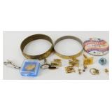 Group of Jewelry including Pins, Bangles,
