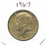1967 Kennedy Silver Half Dollar - 40% Silver