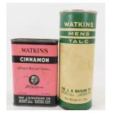 2 Vintage Antique Watkins Containers