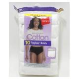 New 10 Pack of Hanes Breathable Cotton Tagless