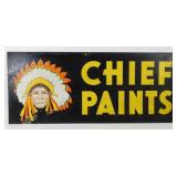 * Old Original Chief Paints Sign - Logo on Both