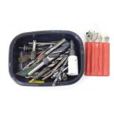 Drill Bits, Taps, Tap Handles & a Hole Saw
