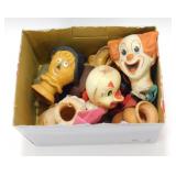 Assortment of Vintage Hand Puppet Heads - Wizard