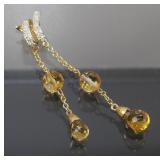 Beautiful 10k Gold Citrine and Diamond Accents