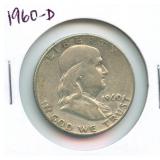 1960-D Franklin Silver Half Dollar