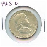 1963-D Franklin Silver Half Dollar