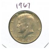 1967 Kennedy Silver Half Dollar - 40% Silver
