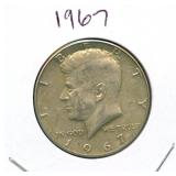 1967 Kennedy Silver Half Dollar - 40% Silver