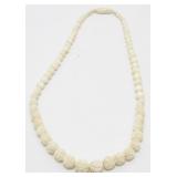 Vintage Celluloid Bone Beaded Necklace