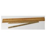 * 4 Old Yard Sticks