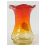 * MCM Kanawha Labeled 3' Amberina Vase