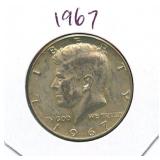 1967 Kennedy Silver Half Dollar - 40% Silver