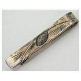 Vintage Sterling Silver Engraved Money Clip -