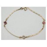 Vintage Sterling Silver Vermeil Bracelet with