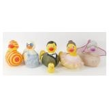 Set of 5 Rubber Ducks and Baby