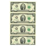 World Reserve Certified Uncut Sheet of (4) $2