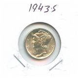1943-S Mercury Silver Dime